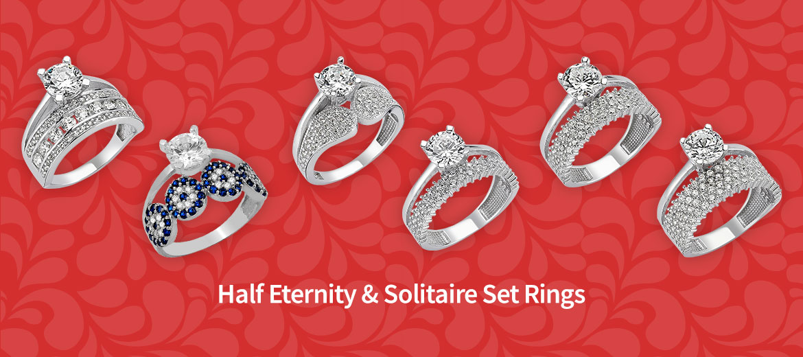 Half Eternity & Solitaire Set Rings