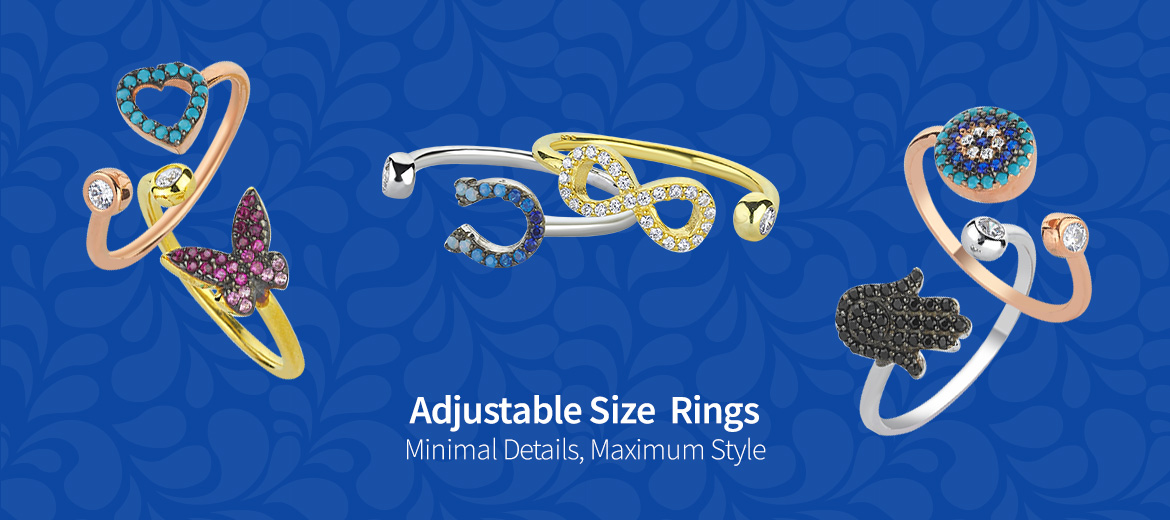 Adjustable Size Minimalist Design Rings