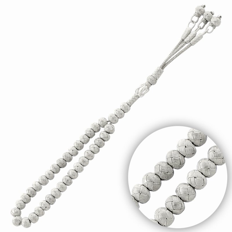 8mm Kazaz Hand Knitted Tasbih Prayer Beads - T14457