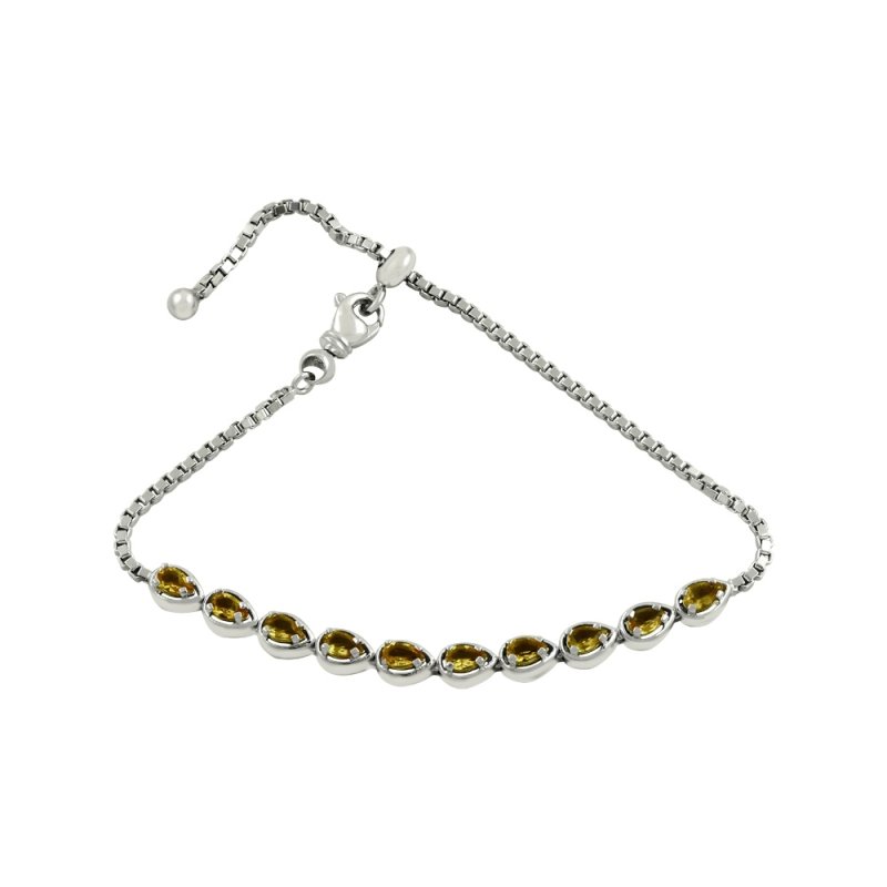 Drop Sultanite Adjustable Sliding Bracelet - B81790