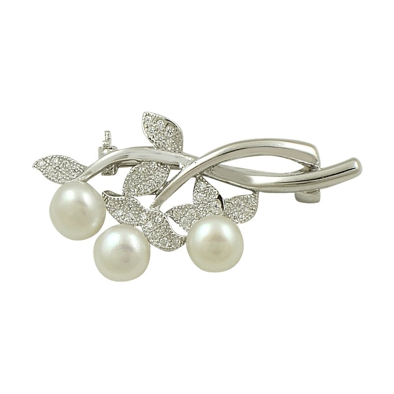 İnci & Zirkon Taşlı Broş - BR82013