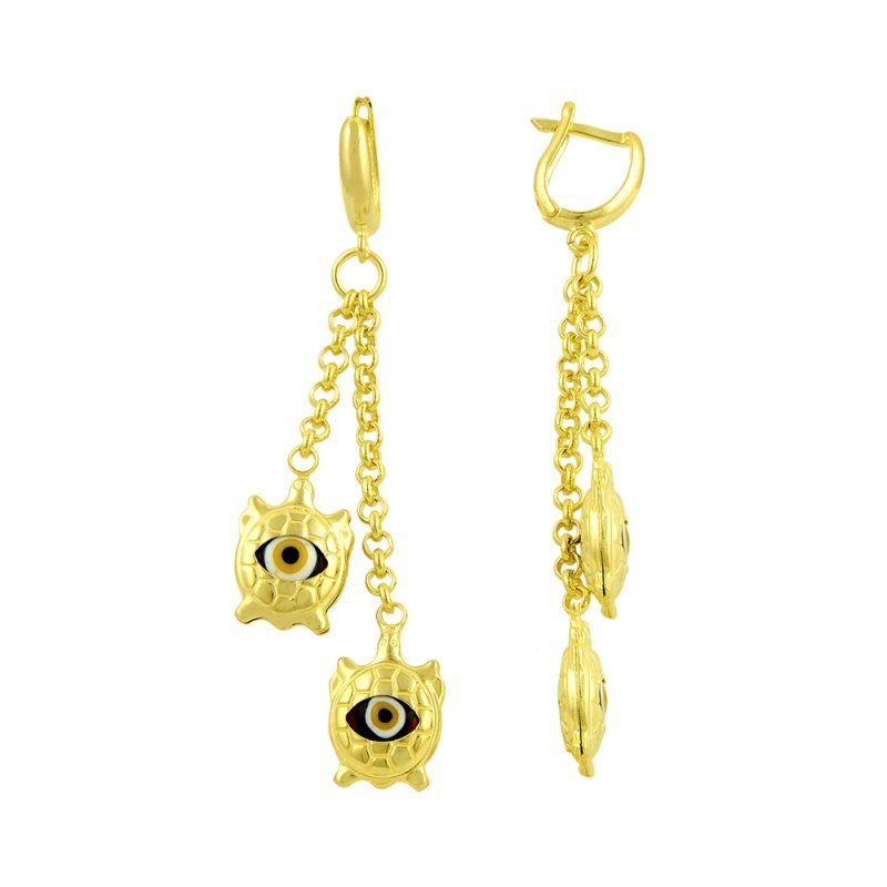 Turtle Evil Eye Earrings - E14529