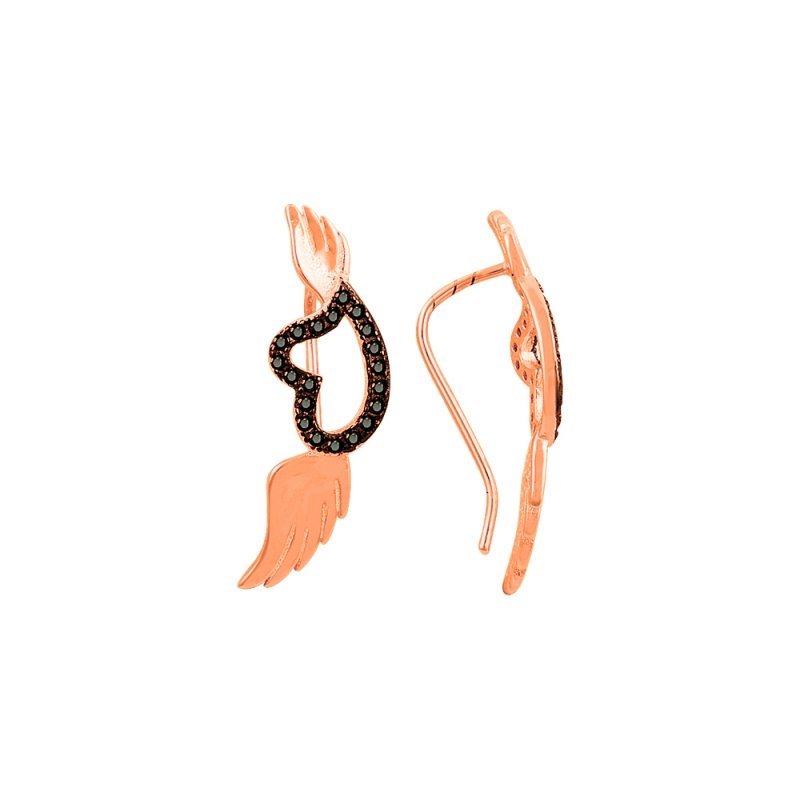 Kalp & Kanat Zirkon Taşlı Ear Cuff Küpe - E82069