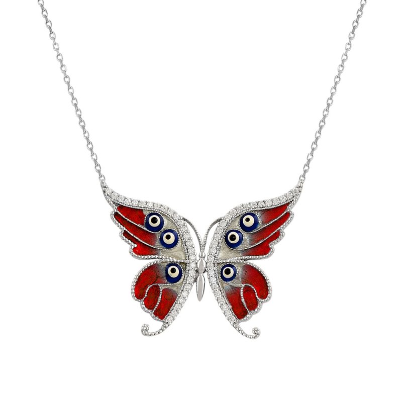 Mineli Kelebek Kolye - N14603