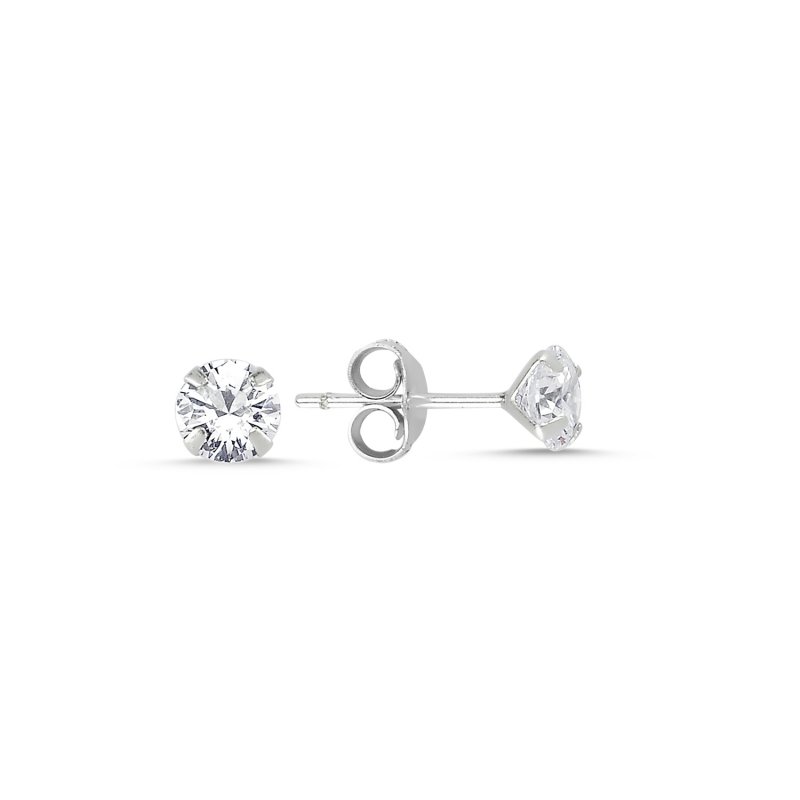 5mm Round Solitaire CZ Stud Earrings - E01451