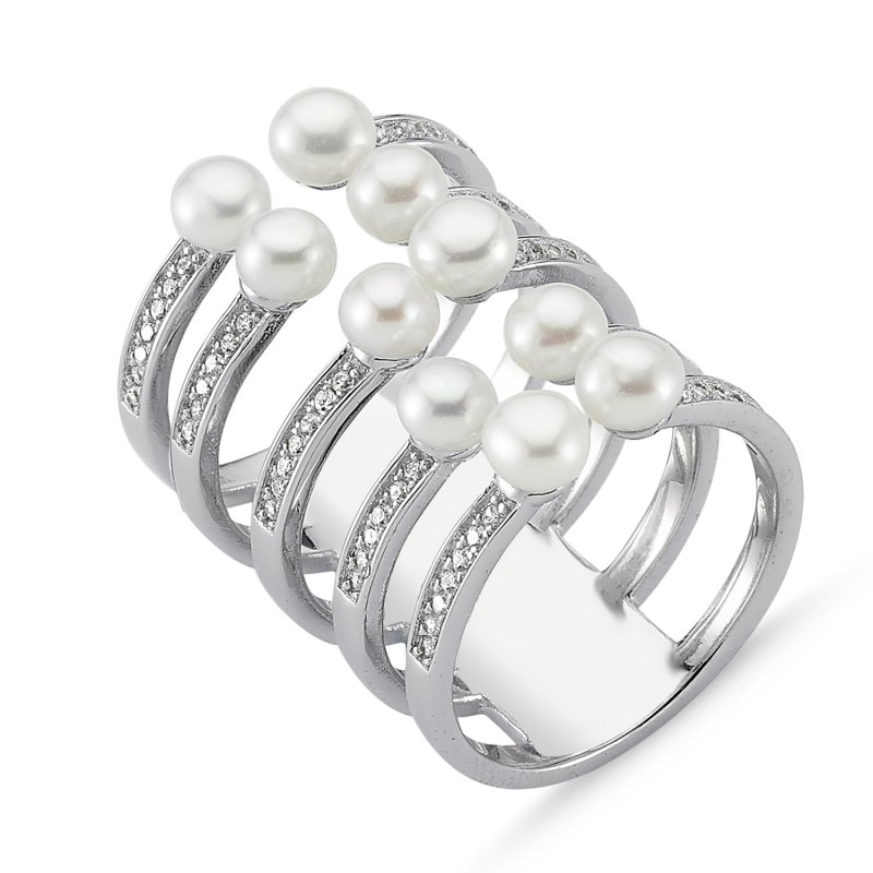 CZ&Pearl Ring - R82494