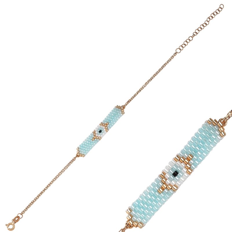 Light Blue Miyuki Beads Bracelet - B82656
