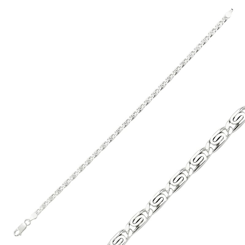 80 Micron Snail Chain Bracelet - CH82390