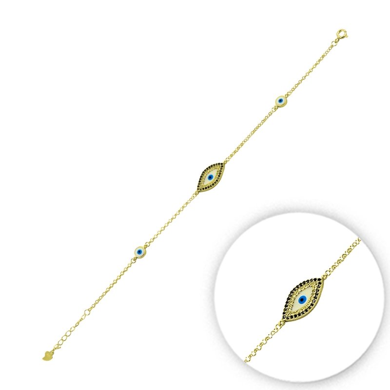 CZ Evil Eye Bracelet - B13707