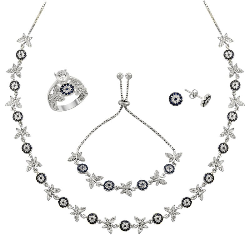 CZ Butterfly Bridal Set - S14451