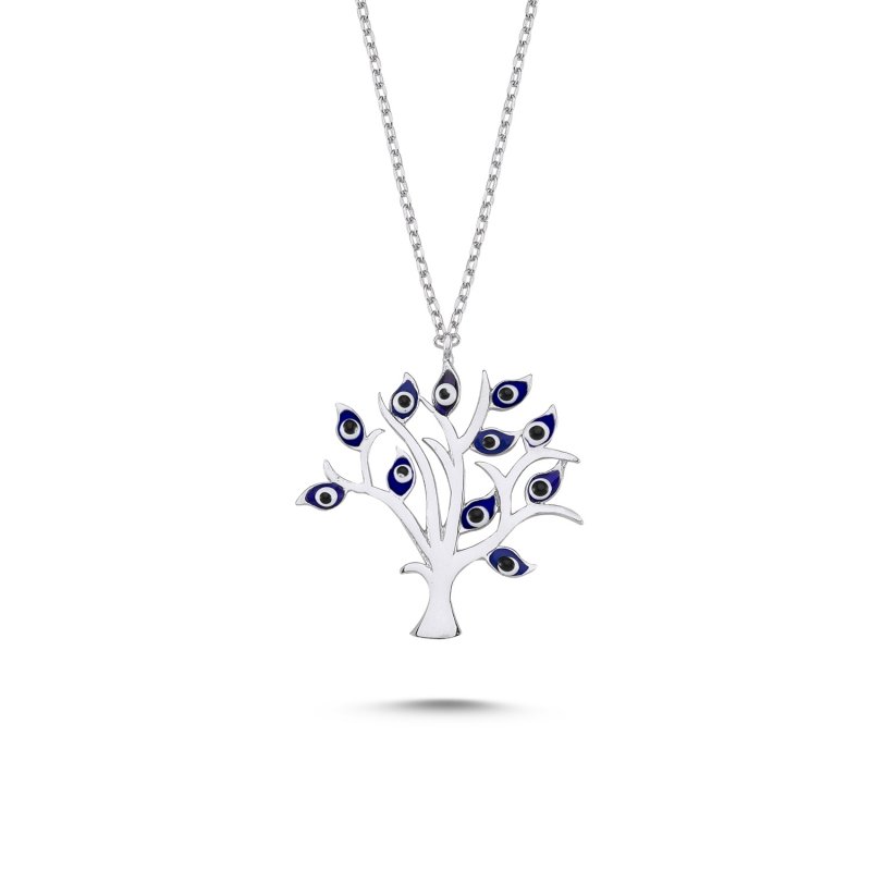 Tree Of Life Enamel Evil Eye Necklace - N14096