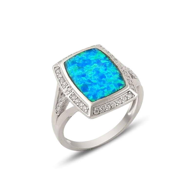 Opal & Cubic Zirconia Ring - R14177