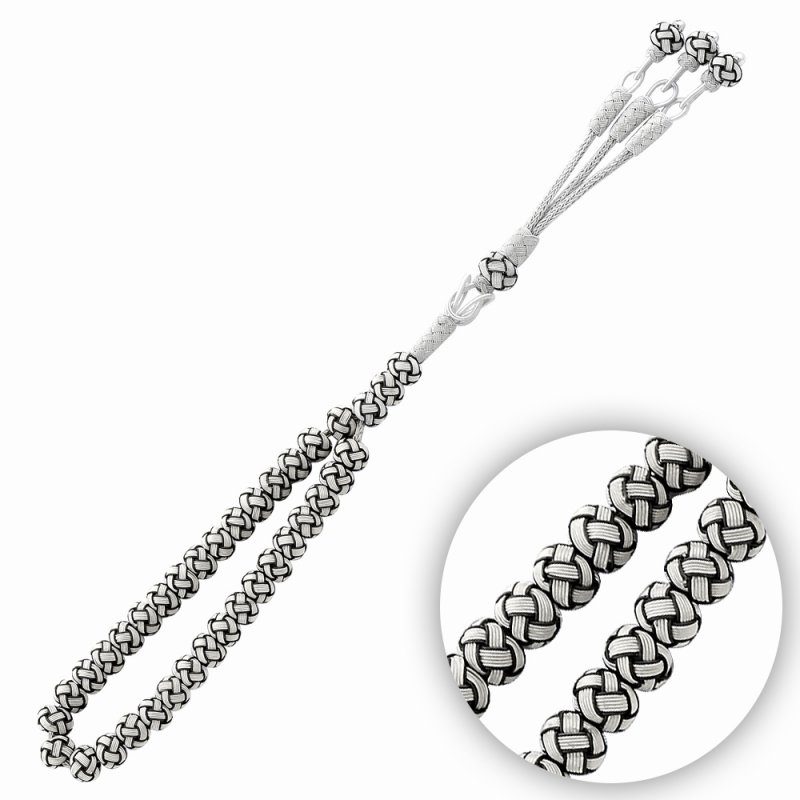 8mm Kazaz Hand Knitted Tasbih Prayer Beads - T14456