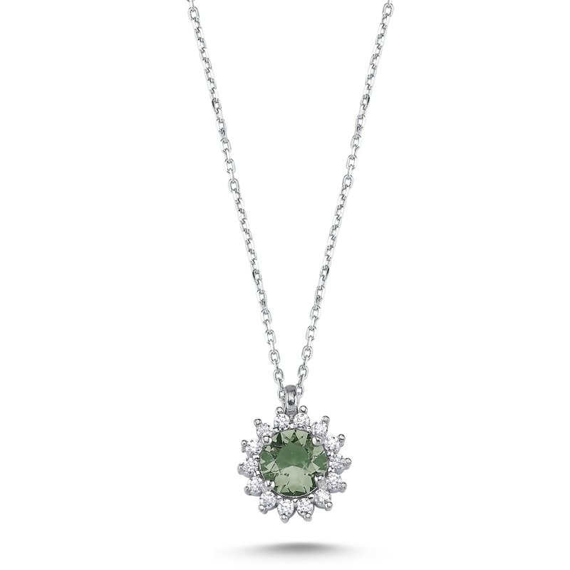 Solitaire Zultanite & Halo CZ Necklace - N100014