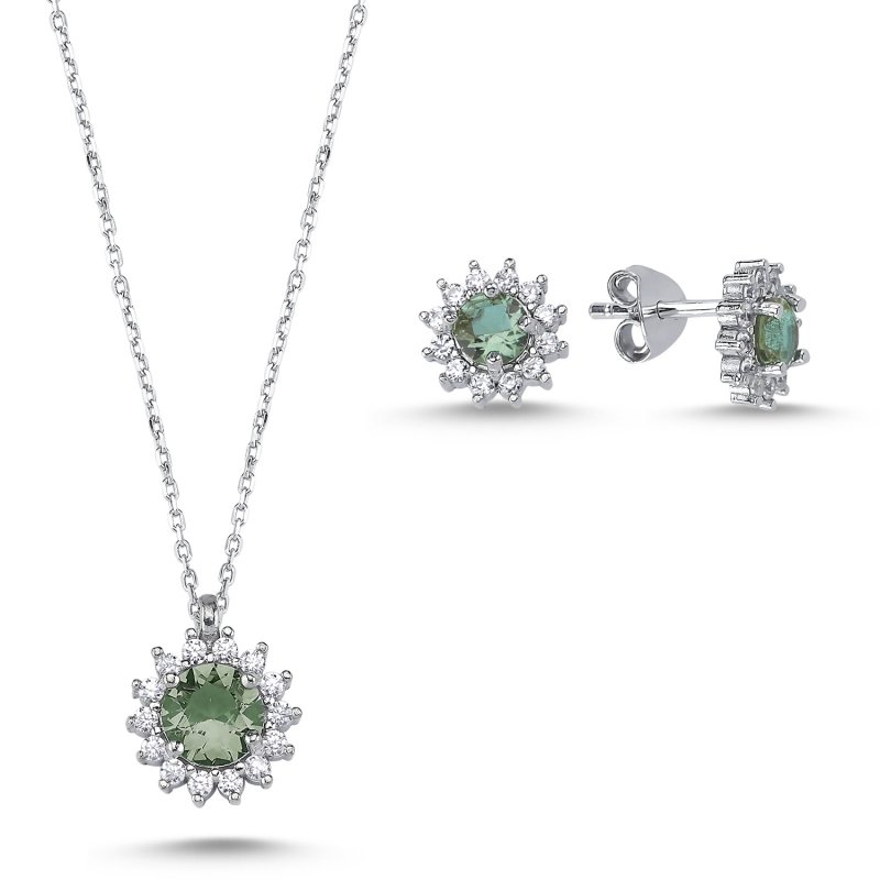 Halo Solitaire Zultanite & CZ Set - S100017