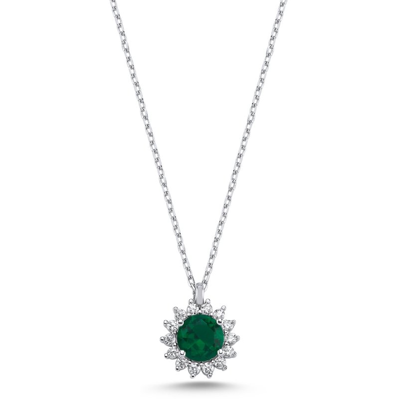 Halo Solitaire CZ Necklace - N100103