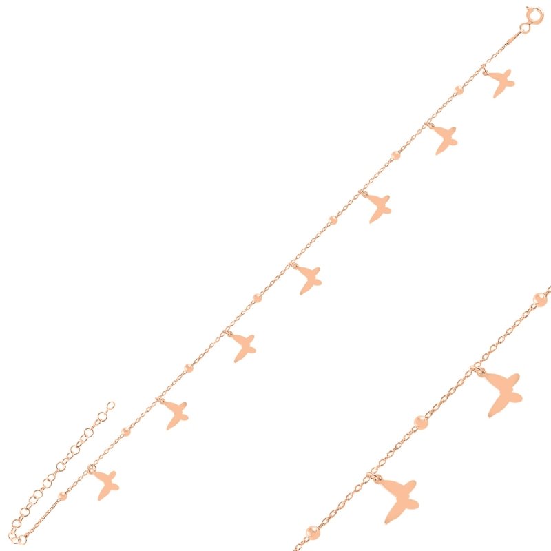 Ball & Dangle Butterfly Anklet - ANK100146