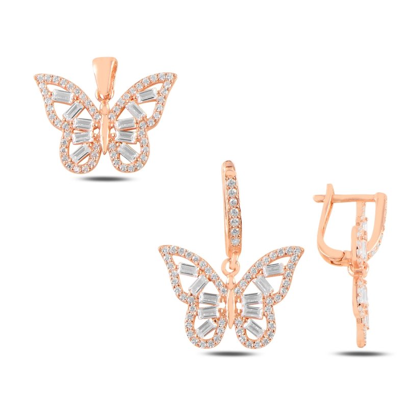 Butterfly Baguette CZ Set - S100168