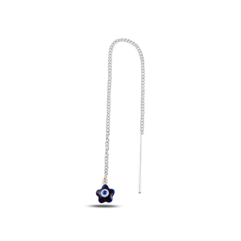 Evil Eye Enamel Threader Earrings - E100175