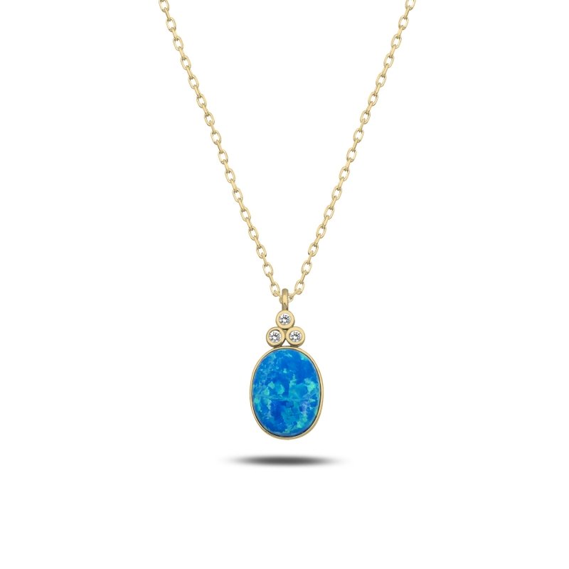 Opal & CZ Necklace - N100437