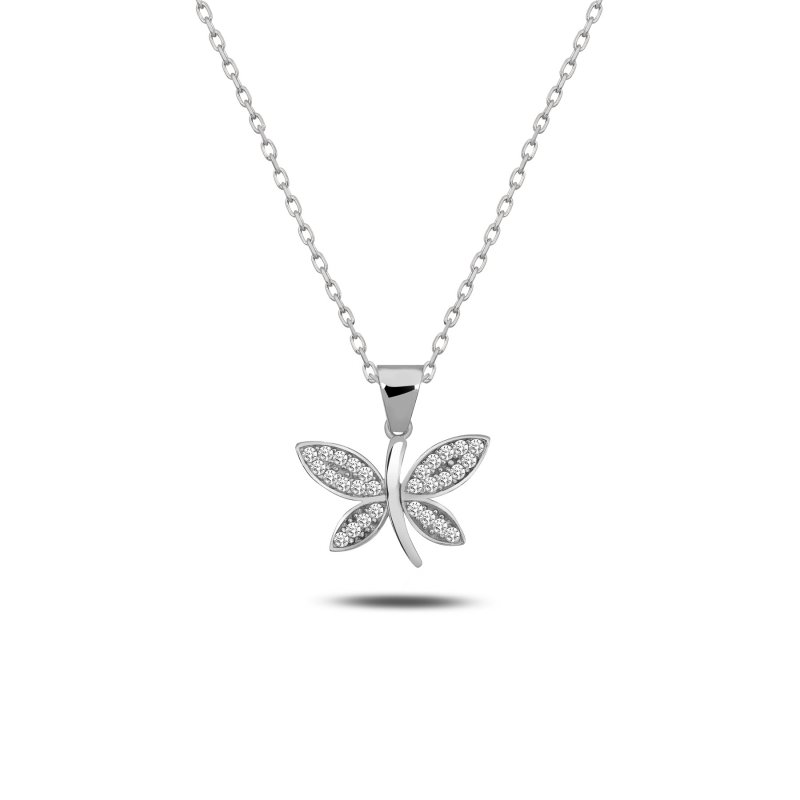 Kelebek Zirkon Taşlı Kolye - N100438