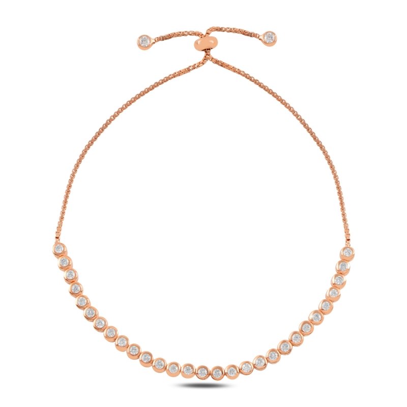 Tennis 2mm CZ Adjustable Sliding Bracelet - B100462