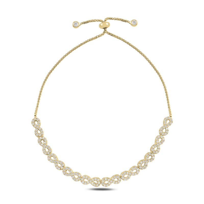 Infinity CZ Adjustable Sliding Bracelet - B100464