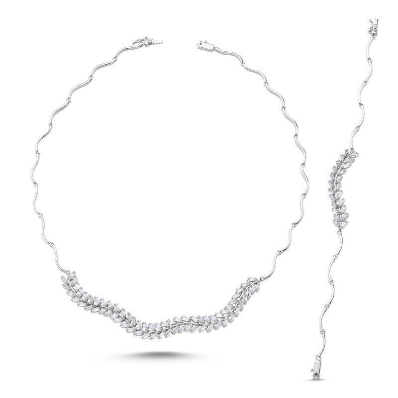 Baguette CZ Bridal Set - S01006