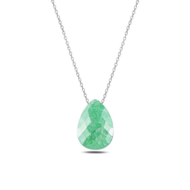 Teardrop CZ Necklace - N100647