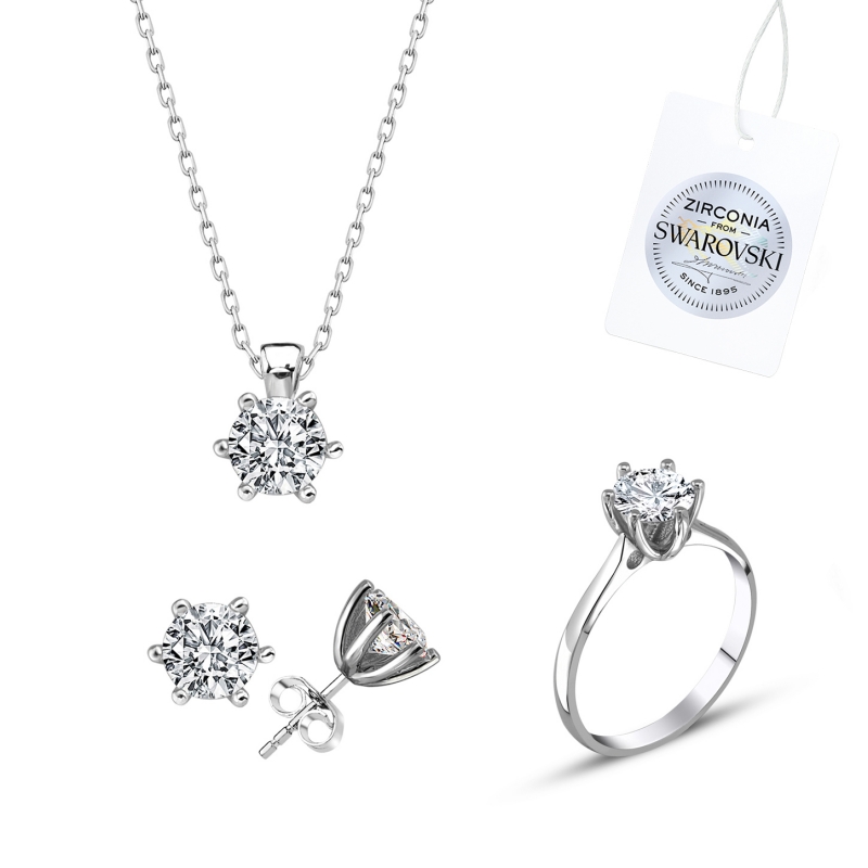 Swarovski Zirconia Solitaire Set - S100697