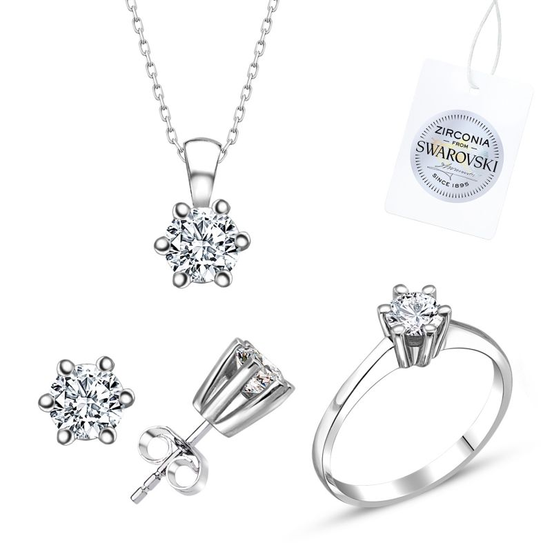 Swarovski Zirconia Solitaire Set - S100698