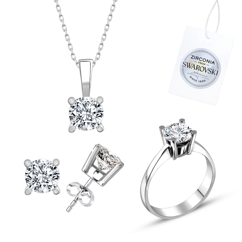 Swarovski Zirconia Solitaire Set - S100700