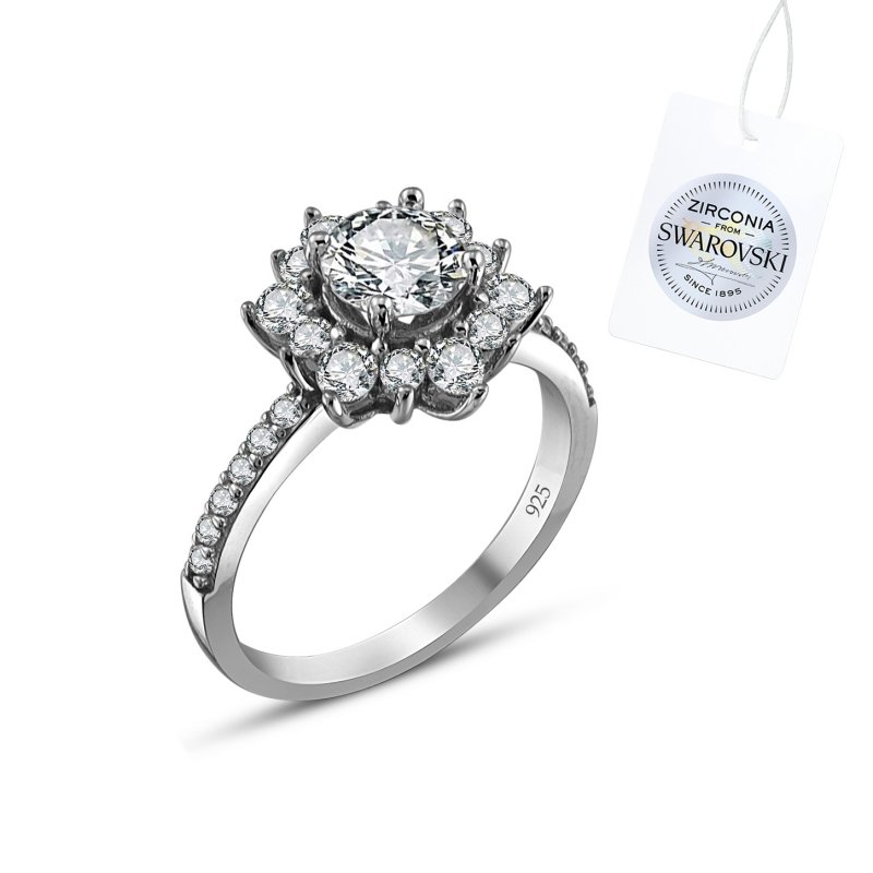Swarovski Zirconia Solitaire Ring - R100719