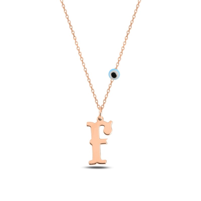 -F- Initial Plate Necklace - N101031