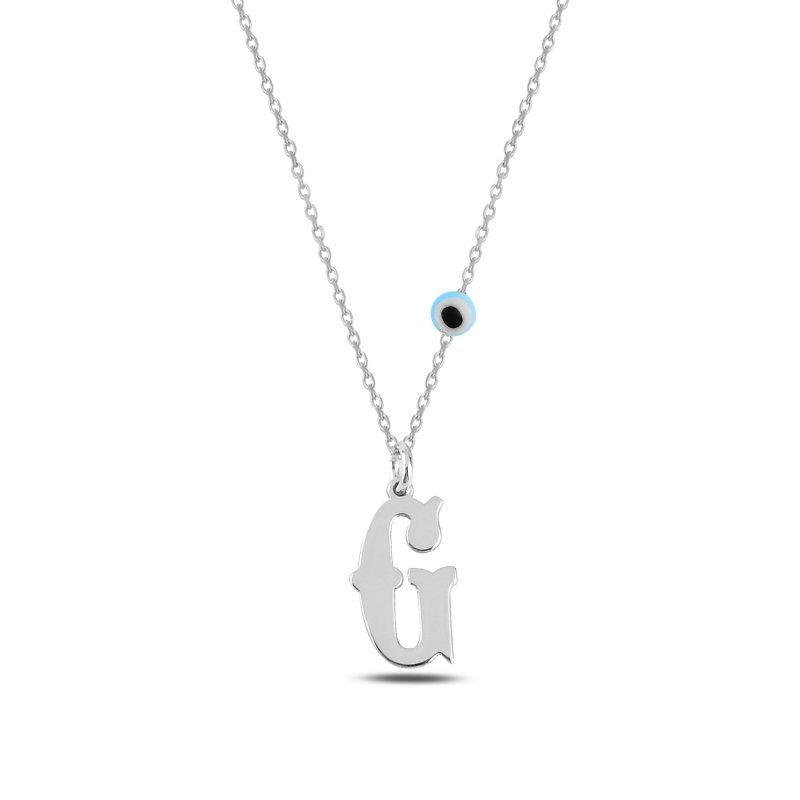 -G- Initial Plate Necklace - N101032