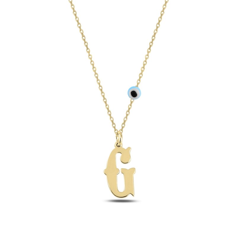 -G- Initial Plate Necklace - N101032