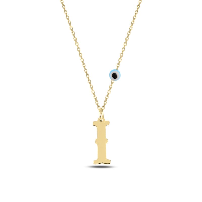 -I- Initial Plate Necklace - N101034