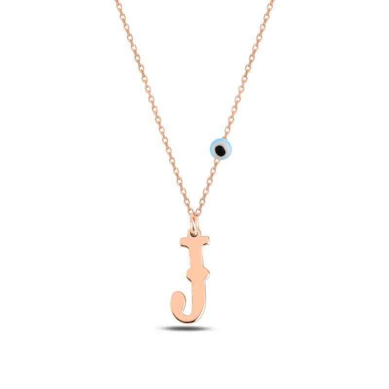 -J- Initial Plate Necklace - N101035