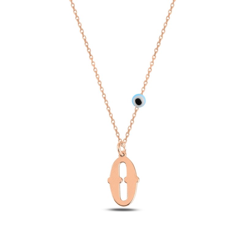 -O- Initial Plate Necklace - N101040