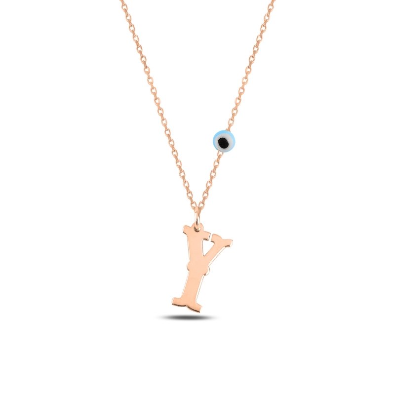 -Y- Initial Plate Necklace - N101047