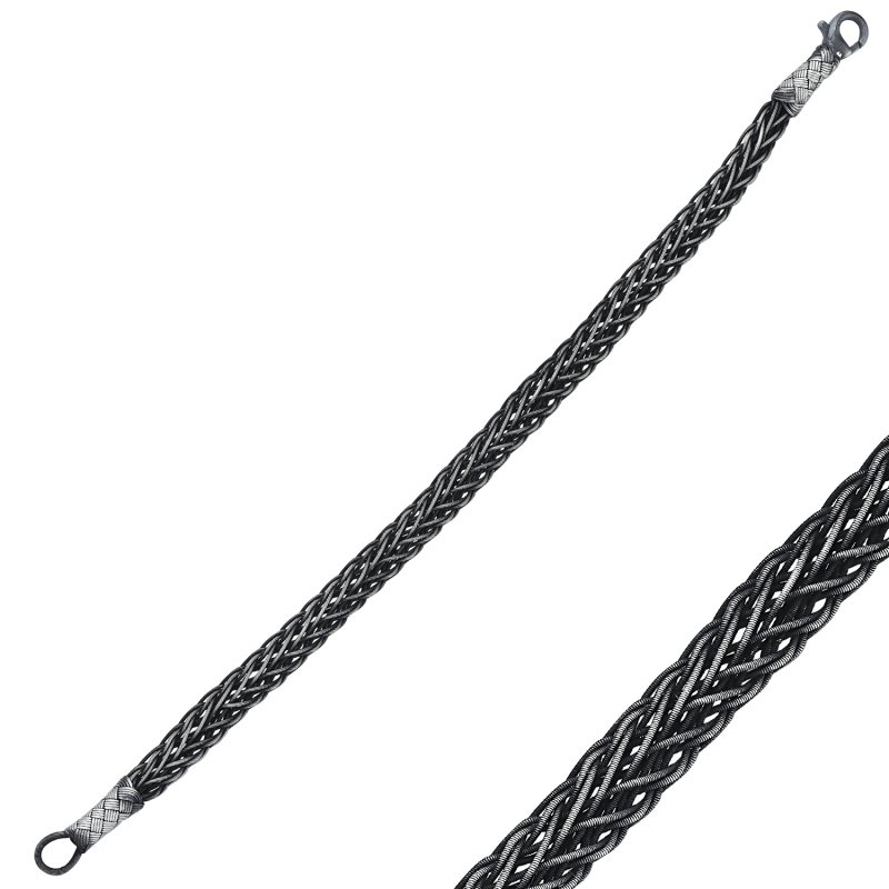 Kazaz Hand Knitted Oxidised Bracelet - B101069