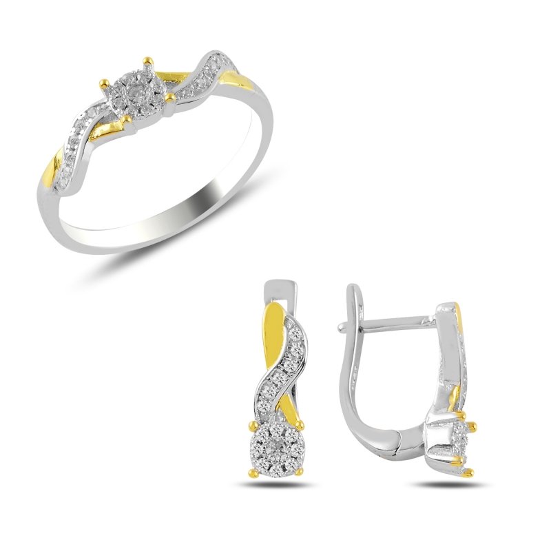 Pearl & CZ Dual Color Set - S101077