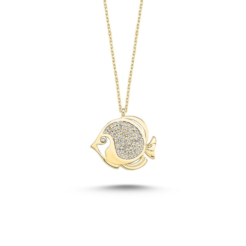 Fish CZ Necklace - N101106