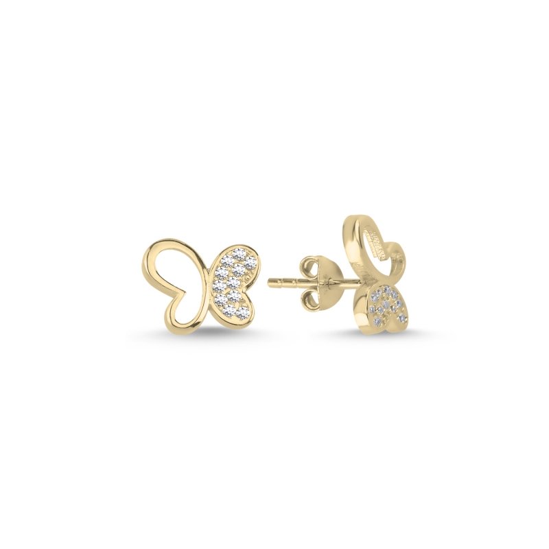 Butterfly CZ Stud Earrings - E101150