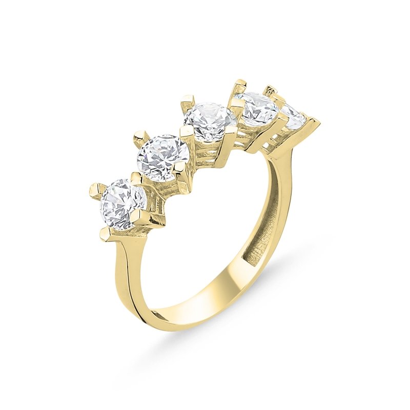 CZ Five Stone Ring - R101172