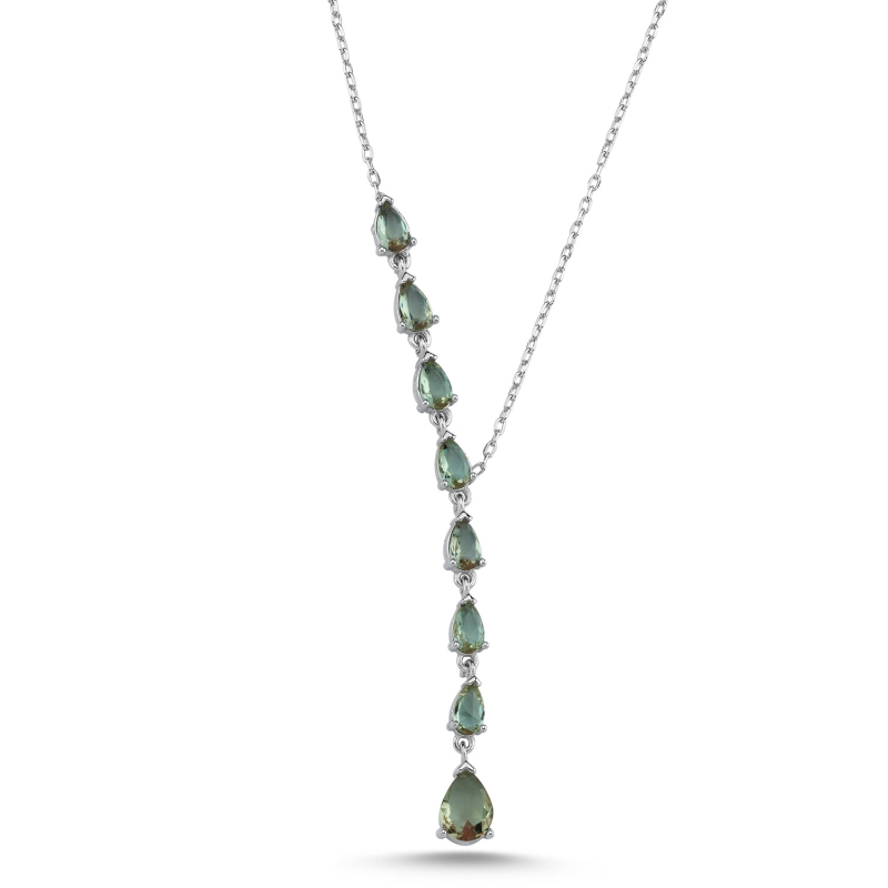 Teardrop Zultanite CZ Dangle Y Necklace - N101247