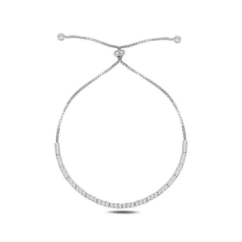 Tennis 1.75mm CZ Adjustable Sliding Bracelet - B101255