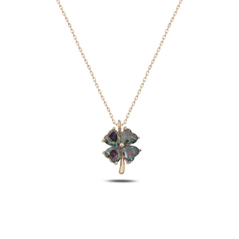 Clover Mystic Topaz CZ Necklace - N101405
