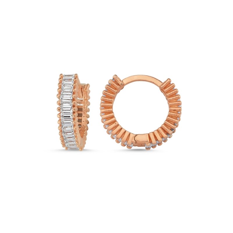 14mm Baguette CZ Eterntiy Hoop Earrings - E101450
