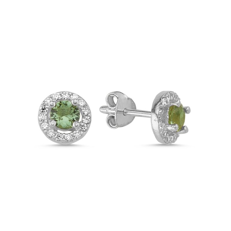 Halo Solitaire Zultanite CZ Stud Earrings - E101585